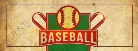 怀旧复古手绘文艺棒球运动比赛宣传海报
