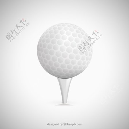 白色高尔夫球矢量图图片