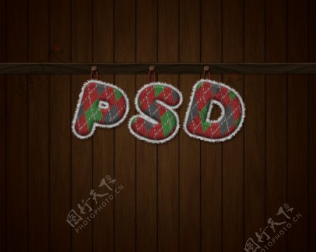 针织纹理效果PSD
