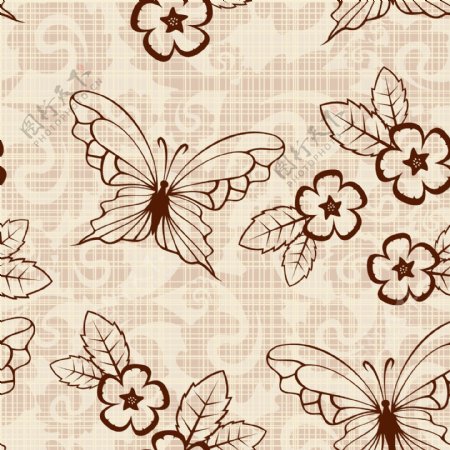 蝴蝶花卉素材设计