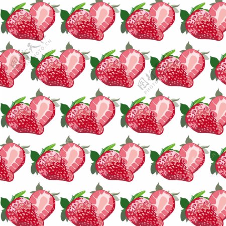 草莓水彩图案背景