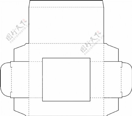 卡口型花边状包装盒结构图