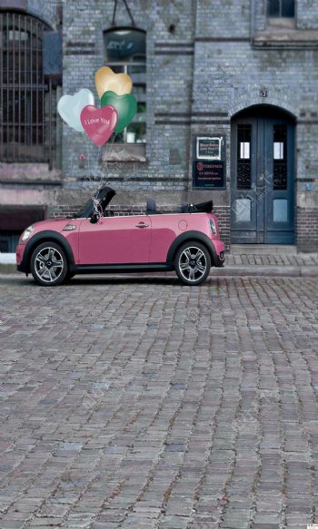 粉色小汽车高清背景图片496