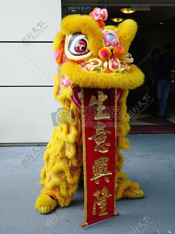 中国传统舞狮表演