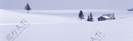 雪景淘宝海报图片背景素材