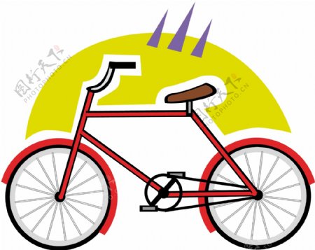 自行车交通工具矢量素材EPS格式0039