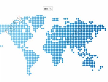 蓝色点阵世界地图矢量素材