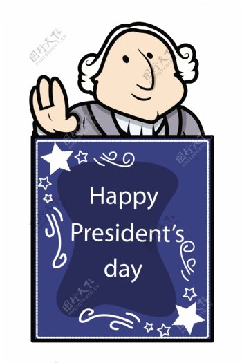 乔治华盛顿总统日向量