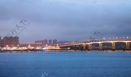 台州椒江码头夜景图片