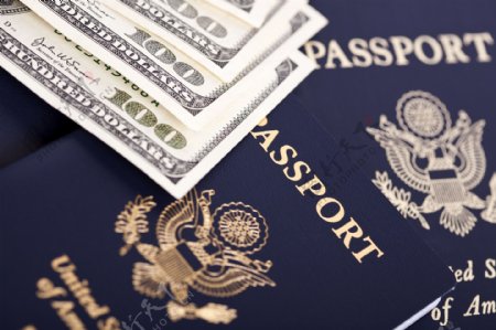 美国护照和美元