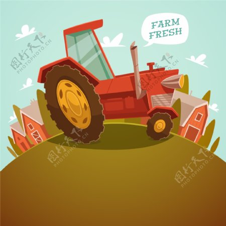 农场里的拖拉机