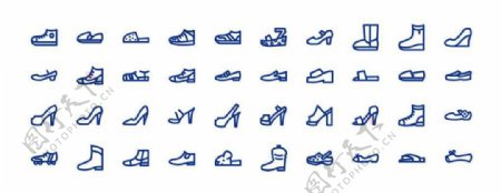 40枚鞋子图标sketch素材