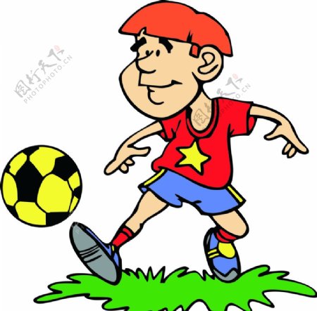 踢足球少年