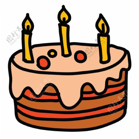 网页UI生日蛋糕icon图标设计