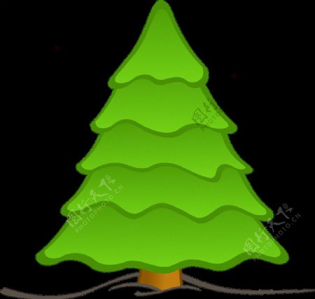 圣诞树卡通画免抠png透明素材