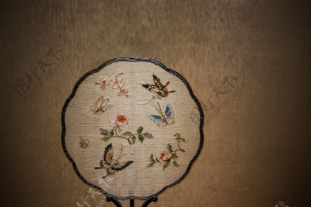 中国古典工艺蝴蝶扇面