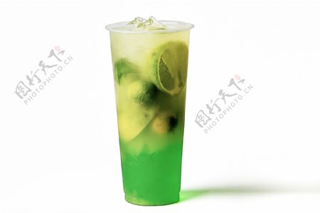 绿茶气泡水柠檬绿茶