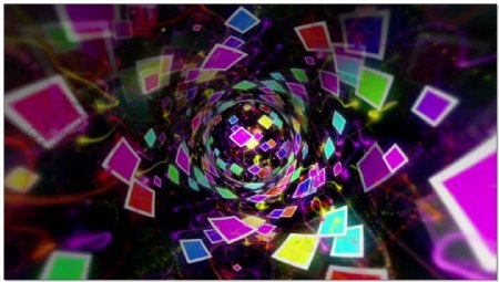 彩色方块动态视频素材