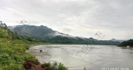 广西武宣大藤峡入口勒马古渡风景