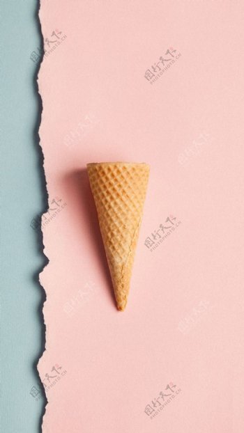 冰淇淋脆筒粉底H5背景素材