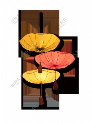 中国风节日灯笼高高挂素材图片
