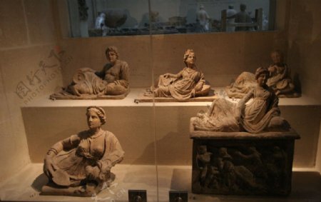 法国卢浮宫埃及古希腊雕塑展示