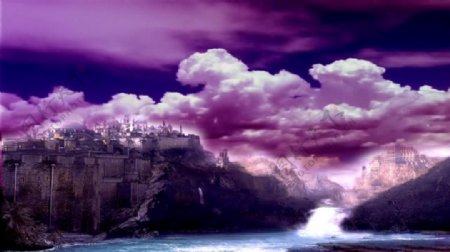 紫色梦幻自然神秘视频素材