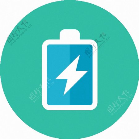 言行蓝色电池充电图标免抠png透明素材