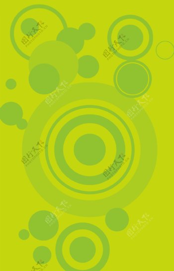 绿色创意圆圈背景素材