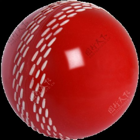 有光泽的红色板球免抠png透明图层素材