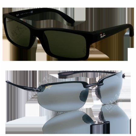 两个太阳眼镜免抠png透明图层素材