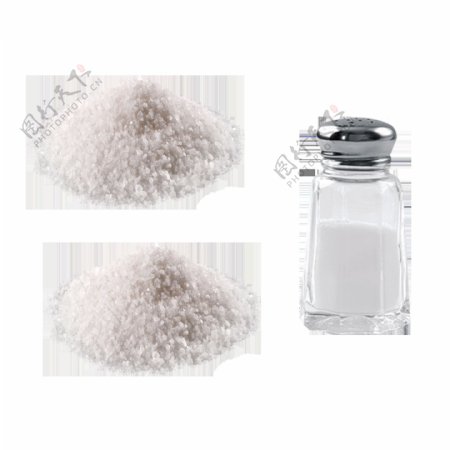 白色粗食盐免抠png透明图层素材