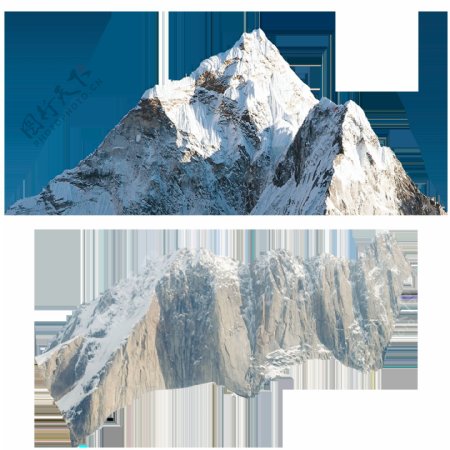 雪山山峦免抠png透明图层素材