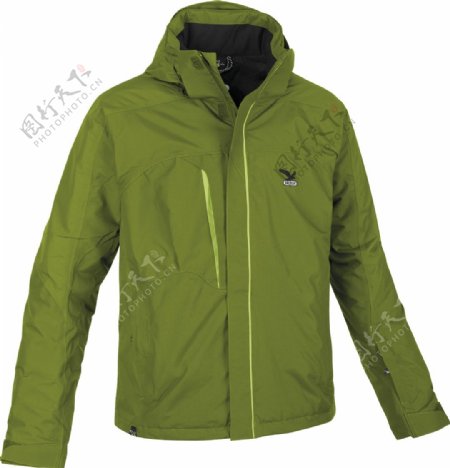 绿色棉衣夹克免抠png透明图层素材
