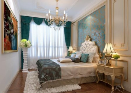 法式风格温馨卧室装修效果图