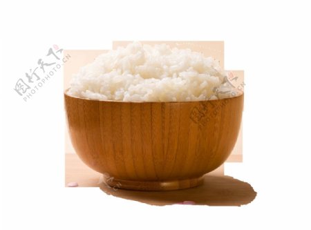 木碗米饭美食png元素素材