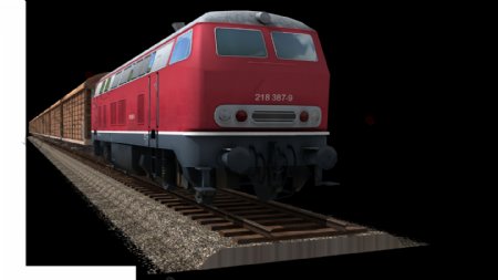 红色的火车免抠png透明图层素材