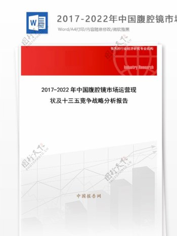 20172022年中国腹腔镜市场运营现状及十三五竞争战略分析报告目录