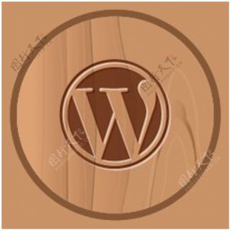 木质风格的社交网站图标集