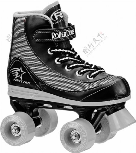 灰黑色溜冰鞋免抠png透明素材