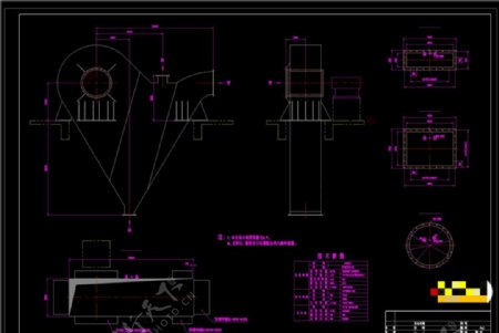 动态选粉机CAD机械图纸