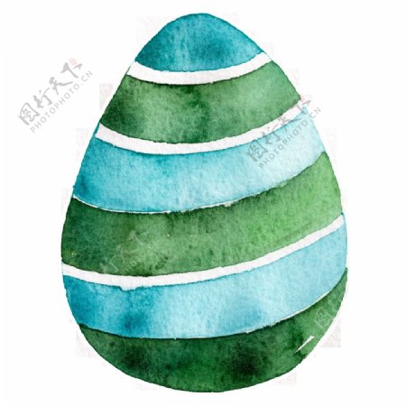 绿蓝彩蛋透明装饰素材