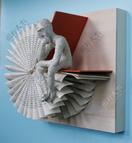 圆形趣味的书雕艺术jpg