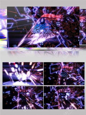 紫光星际飞船视频素材
