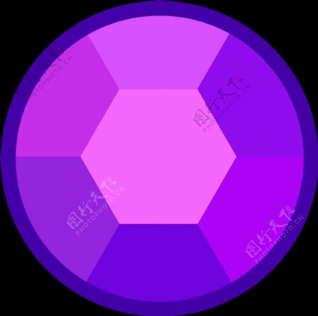 创意紫色几何png元素