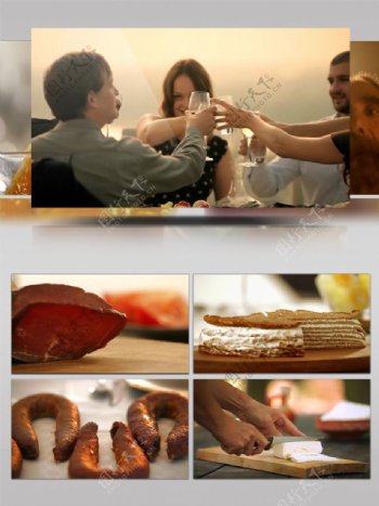 欧洲美食红酒食材宣传片
