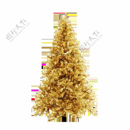 金色圣诞树png元素