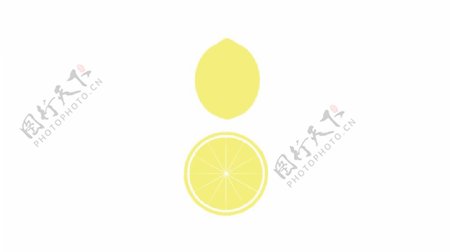 柠檬手绘png装饰图案