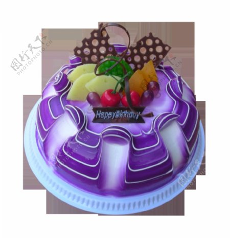 紫色精美蛋糕素材