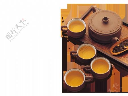 雅致风格褐色茶具产品实物
